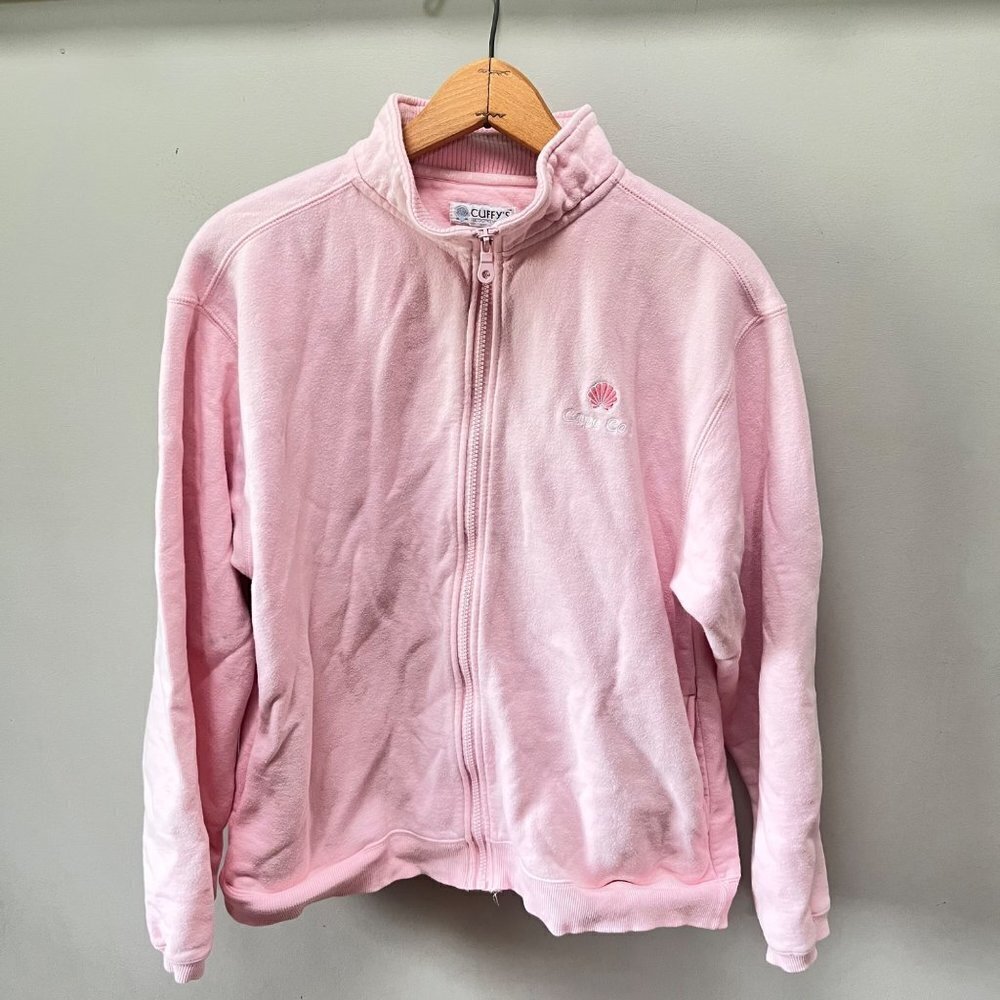 Cuffy's Cape Code Pink Zip up‎ Sweatshirt- Size Medium